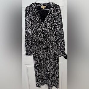 Black and white midi dress